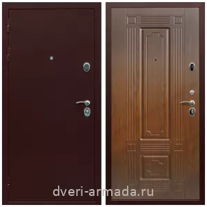 Входные металлические двери в Московской области, Дверь входная стальная Армада Люкс Антик медь / МДФ 6 мм ФЛ-2 Мореная береза на заказ со вставкой ГОСТ