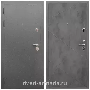 Входные двери Эврика, Дверь входная Армада Оптима Антик серебро / МДФ 10 мм ФЛ-291 Бетон темный