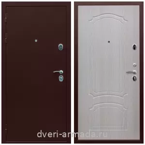 Входные двери лофт, Дверь входная стальная Армада Люкс Антик медь / МДФ 6 мм ФЛ-140 Дуб беленый в офисное помещение с порошковым покрытием