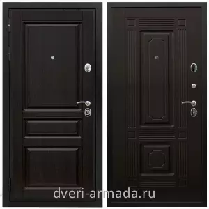 Двери МДФ для квартиры, Дверь входная Армада Премиум-Н МДФ 16 мм ФЛ-243 / МДФ 6 мм ФЛ-2 Венге на заказ