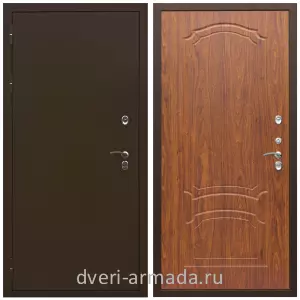 Тамбурные двери, Дверь входная элитная Армада Термо Молоток коричневый/ МДФ 6 мм ФЛ-140 Морёная берёза для загородного дома  с шумоизоляцией