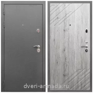 Входные двери Эврика, Дверь входная Армада Оптима Антик серебро / МДФ 16 мм ФЛ-143 Рустик натуральный