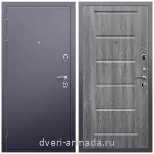 Двери со склада, Дверь входная Армада Люкс Антик серебро / МДФ 16 мм ФЛ-39 Дуб Филадельфия графит