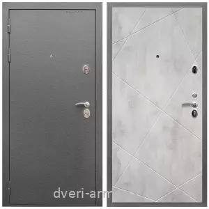 C порошковой окраской, Дверь входная Армада Оптима Антик серебро / МДФ 10 мм ФЛ-291 Бетон светлый