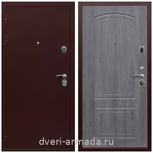 Красивые входные двери, Дверь входная Армада Люкс Антик медь / МДФ 6 мм ФЛ-138 Дуб Филадельфия графит с шумоизоляцией с МДФ панелями