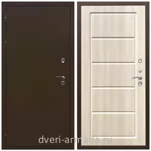 Коричневые входные двери, Металлическая коричневая дверь входная в деревянный дом Армада Термо Молоток коричневый/ МДФ 6 мм ФЛ-39 Венге светлый недорогая с терморазрывом влагостойкая