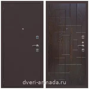 Входные двери Эконом, Дверь входная Армада Комфорт Антик медь / МДФ 16 мм ФЛ-57 Дуб шоколад