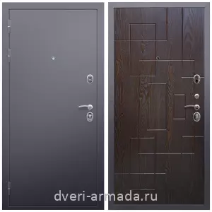 Красивые входные двери, Дверь входная Армада Люкс Антик серебро / МДФ 16 мм ФЛ-57 Дуб шоколад