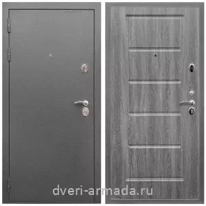 Входные двери Люксор, Дверь входная Армада Оптима Антик серебро / МДФ 16 мм ФЛ-39 Дуб Филадельфия графит