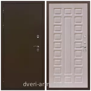 Толстые входные двери, Дверь входная утепленная для загородного дома Армада Термо Молоток коричневый/ МДФ 16 мм ФЛ-183 Сандал белый от производителя
