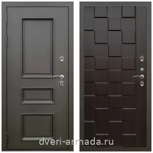 Толстые входные двери, Дверь входная уличная в дом Армада Фаренгейт / МДФ 16 мм ОЛ-39 Эковенге для загородного дома
