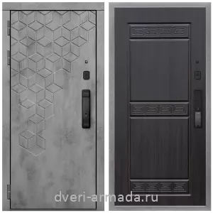 Входные двери Эврика, Дверь входная Армада Квадро МДФ 16 мм Kaadas K9 / МДФ 10 мм ФЛ-242 Эковенге