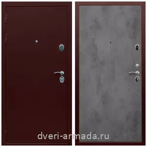 С порошковым напылением, Дверь входная Армада Люкс Антик медь / МДФ 10 мм ФЛ-291 Бетон темный одностворчатая в офис