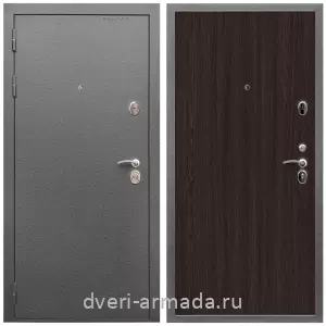 МДФ со стеклянными вставками, Дверь входная Армада Оптима Антик серебро / МДФ 6 мм ПЭ Венге