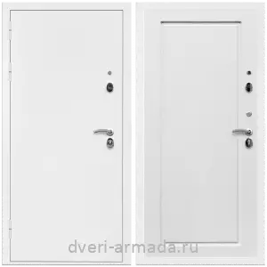 Входные двери с двумя петлями, Дверь входная Армада Оптима Белая шагрень / МДФ 16 мм ФЛ-119 Ясень белый