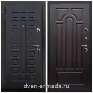 Двери МДФ для квартиры, Дверь входная стальная Армада Триумф МДФ 16 мм ФЛ-183 / МДФ 6 мм ФЛ-58 Венге