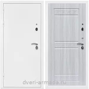Двери со склада, Дверь входная Армада Оптима Белая шагрень / МДФ 10 мм ФЛ-242 Сандал белый