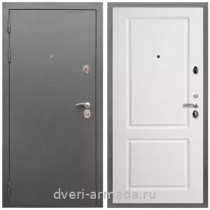 Входные двери Эврика, Дверь входная Армада Оптима Антик серебро / МДФ 16 мм ФЛ-117 Белый матовый