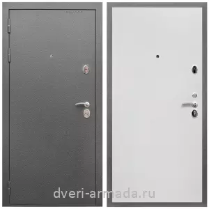 Правые входные двери, Дверь входная Армада Оптима Антик серебро / МДФ 10 мм Гладкая Белый матовый
