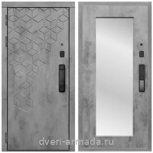 Входные двери Эврика, Дверь входная Армада МДФ 16 мм Квадро Kaadas K9 /  МДФ 16 мм ФЛЗ-пастораль, Бетон темный