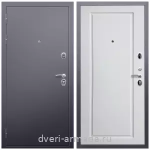 Входные двери на заказ, Дверь входная Армада Люкс Антик серебро / МДФ 16 мм ФЛ-119 Белый матовый