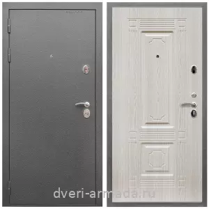 Входные двери на заказ, Дверь входная Армада Оптима Антик серебро / МДФ 6 мм ФЛ-2 Дуб белёный