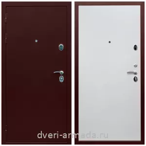 Входные двери Триумф, Дверь входная утепленная Армада Люкс Антик медь / МДФ 10 мм Гладкая белый матовый