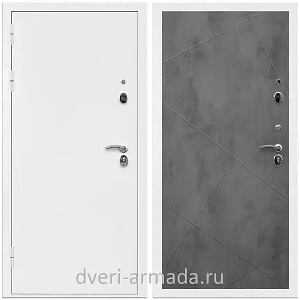 Дверь входная Армада Оптима Белая шагрень / МДФ 10 мм ФЛ-291 Бетон темный