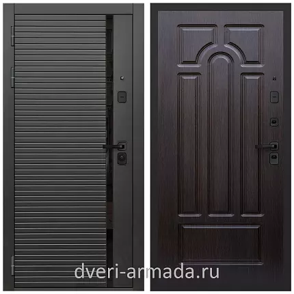 Дверь входная Армада Каскад BLACK МДФ 10 мм / МДФ 16 мм ФЛ-58 Венге