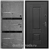 Дверь входная Армада Престиж Черная шагрень МДФ 16 мм Торос графит / ФЛ-2 Венге