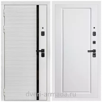 Дверь входная Армада Каскад WHITE МДФ 10 мм / МДФ 16 мм ФЛ-119 Белый матовый