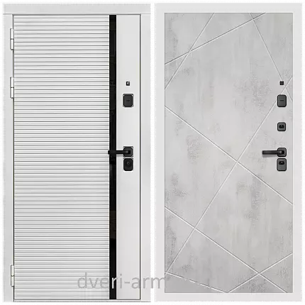Дверь входная Армада Каскад WHITE МДФ 10 мм / МДФ 10 мм ФЛ-291 Бетон светлый