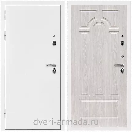 Дверь входная Армада Оптима Белая шагрень / ФЛ-58 Дуб белёный