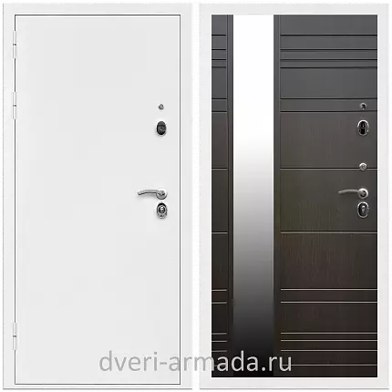 Дверь входная Армада Оптима Белая шагрень / МДФ 16 мм ФЛЗ-Сити Венге