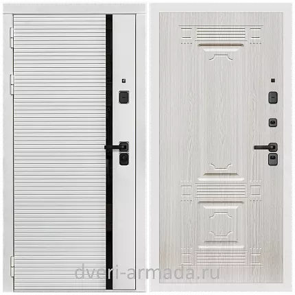 Дверь входная Армада Каскад WHITE МДФ 10 мм / МДФ 16 мм ФЛ-2 Дуб белёный