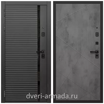 Дверь входная Армада Каскад BLACK МДФ 10 мм / МДФ 10 мм ФЛ-291 Бетон темный