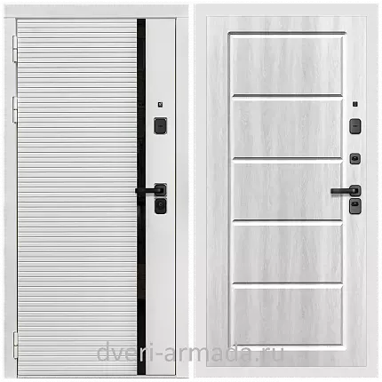 Дверь входная Армада Каскад WHITE МДФ 10 мм / МДФ 6 мм ФЛ-39 Венге светлый
