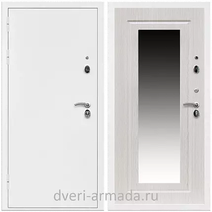 Дверь входная Армада Оптима Белая шагрень / МДФ 16 мм ФЛЗ-120 Дуб белёный