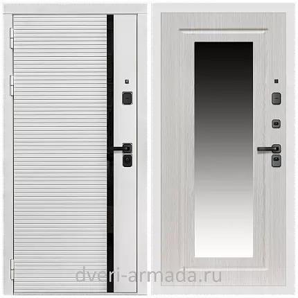Дверь входная Армада Каскад WHITE МДФ 10 мм / МДФ 16 мм ФЛЗ-120 Дуб белёный