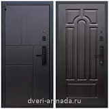 Дверь входная Армада Бастион МДФ 16 мм Kaadas S500 / МДФ 16 мм ФЛ-58 Венге