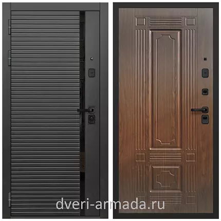 Дверь входная Армада Каскад BLACK МДФ 10 мм / МДФ 6 мм ФЛ-2 Мореная береза