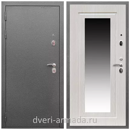Дверь входная Армада Оптима Антик серебро / ФЛЗ-120 Дуб белёный