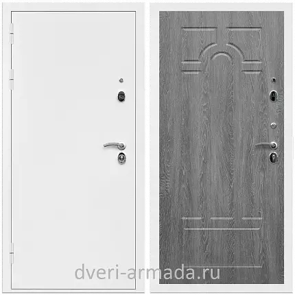 Дверь входная Армада Оптима Белая шагрень / МДФ 6 мм ФЛ-58 Дуб Филадельфия графит