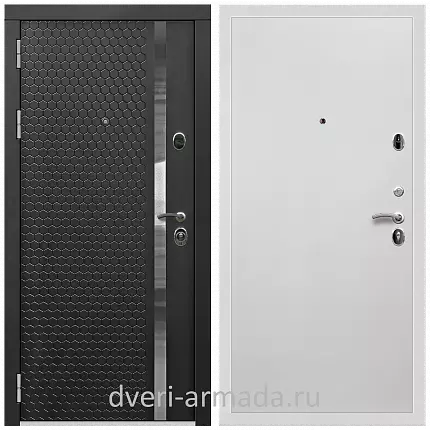 Дверь входная Армада Престиж Белая шагрень МДФ 16 мм ФЛН - 501 / Гладкая белый матовый