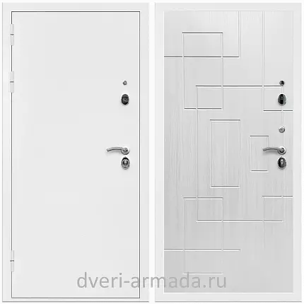 Дверь входная Армада Оптима Белая шагрень / ФЛ-57 Белый жемчуг
