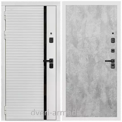 Дверь входная Армада Каскад WHITE МДФ 10 мм / МДФ 6 мм ПЭ Цемент светлый